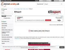 Tablet Screenshot of exisport.akcneletaky.sk