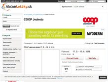 Tablet Screenshot of coop.akcneletaky.sk