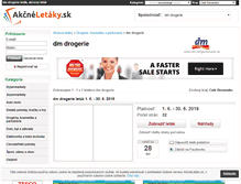 Tablet Screenshot of dm-drogerie.akcneletaky.sk