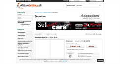 Desktop Screenshot of decodom.akcneletaky.sk