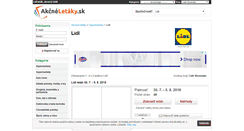 Desktop Screenshot of lidl.akcneletaky.sk