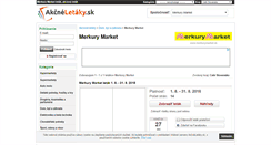 Desktop Screenshot of merkurymarket.akcneletaky.sk