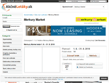 Tablet Screenshot of merkurymarket.akcneletaky.sk