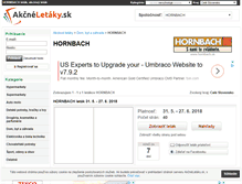 Tablet Screenshot of hornbach.akcneletaky.sk