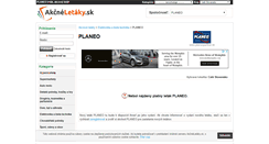 Desktop Screenshot of planeo.akcneletaky.sk