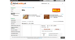 Desktop Screenshot of billa.akcneletaky.sk