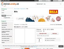 Tablet Screenshot of billa.akcneletaky.sk